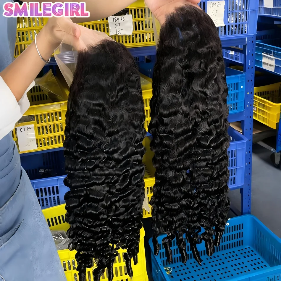 Burmese Curly Human Hair Wigs With Spiral Curls End 13X6 Hd Lace Frontal Wig 250 Density Brazilian Wigs Original Preplucked 40In