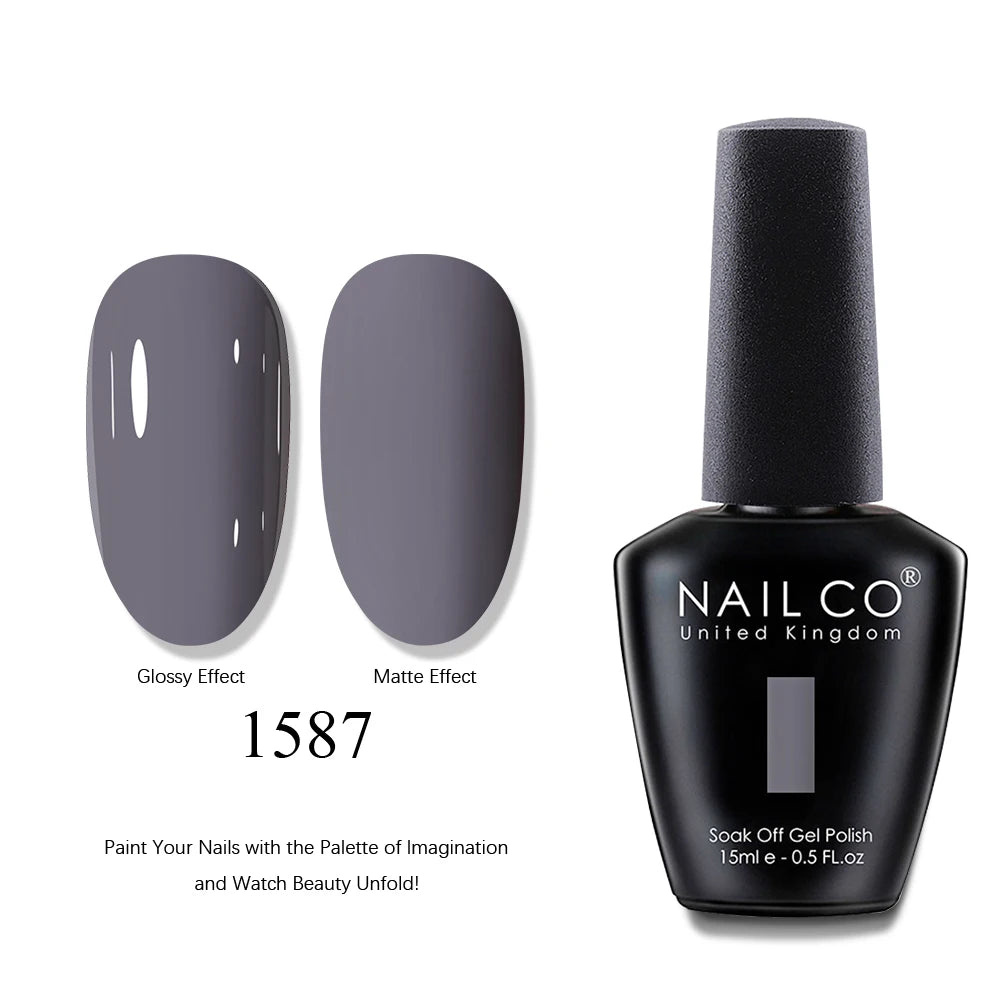 NAILCO 15ml Brown Nails Art Red Color Gel Nail Polish Semi-permanent UV Gel Polish Coffee Manicure Chocolate Hybrid Nail Varnish
