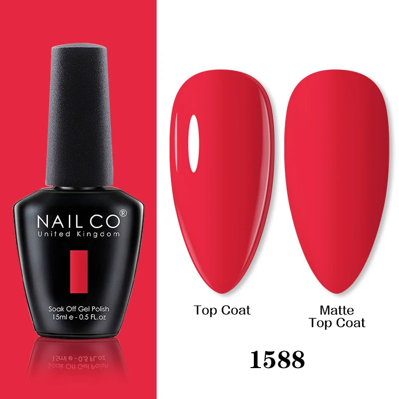 NAILCO 15ml Brown Nails Art Red Color Gel Nail Polish Semi-permanent UV Gel Polish Coffee Manicure Chocolate Hybrid Nail Varnish