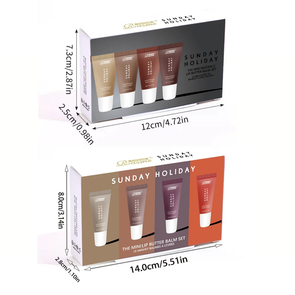 Christmas gift Moisturizing Mirror Lipstick Vanilla Powder Sugar Coffee Cake Smell Lipstick Transparent Oil Makeup Set