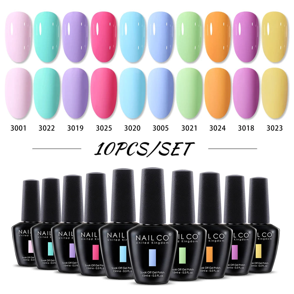 NAILCO 15ml Brown Nails Art Red Color Gel Nail Polish Semi-permanent UV Gel Polish Coffee Manicure Chocolate Hybrid Nail Varnish