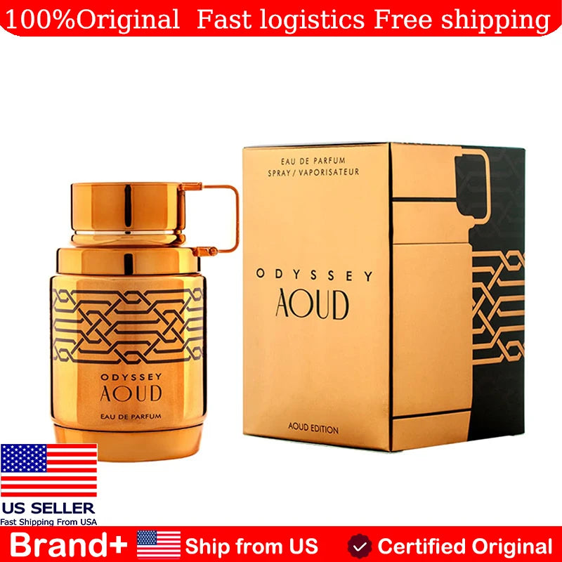 Armaf Odyssey Aoud Edition for Men Eau De Parfum Spray 3.4 Ounce Cologne Long Lasting Fragrance Persistence Pheromone Portable
