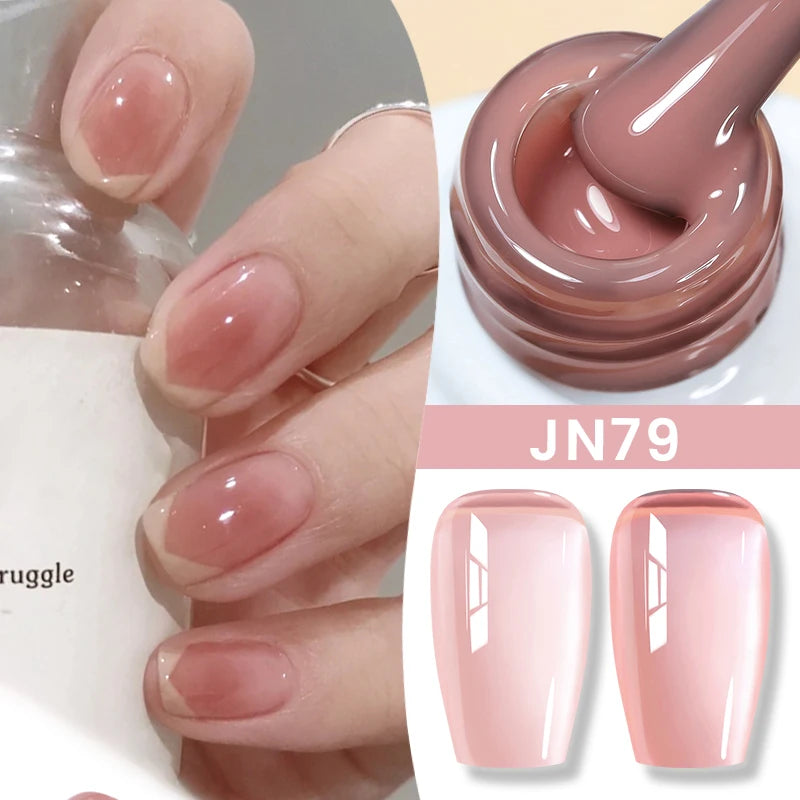 BORN PRETTY 83 Colors 10ml Jelly Nude Gel Nail Polish Autumn Amber Semi Transparent Manicure Soak off UV LED Nails Gel Varnish
