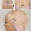 13x4 Ombre Purple Color Synthetic Lace Front Wigs Pre Plucked Natural Hairline White Roots Heat Resistant Fiber for Women Party
