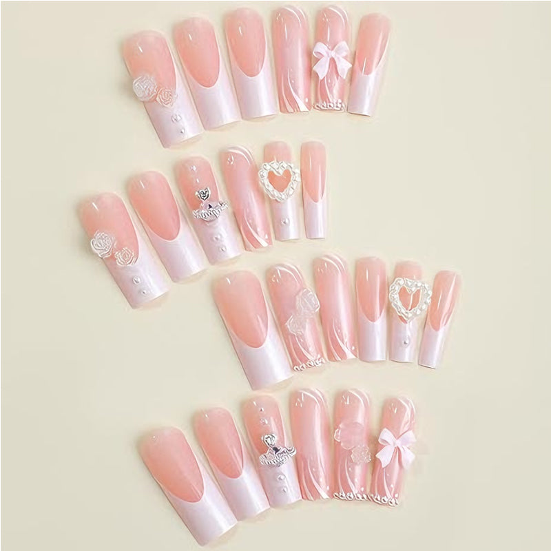 24 PCS Planet Pearl Flower Nail Art