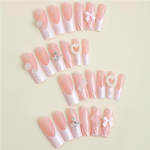 24 PCS Planet Pearl Flower Nail Art