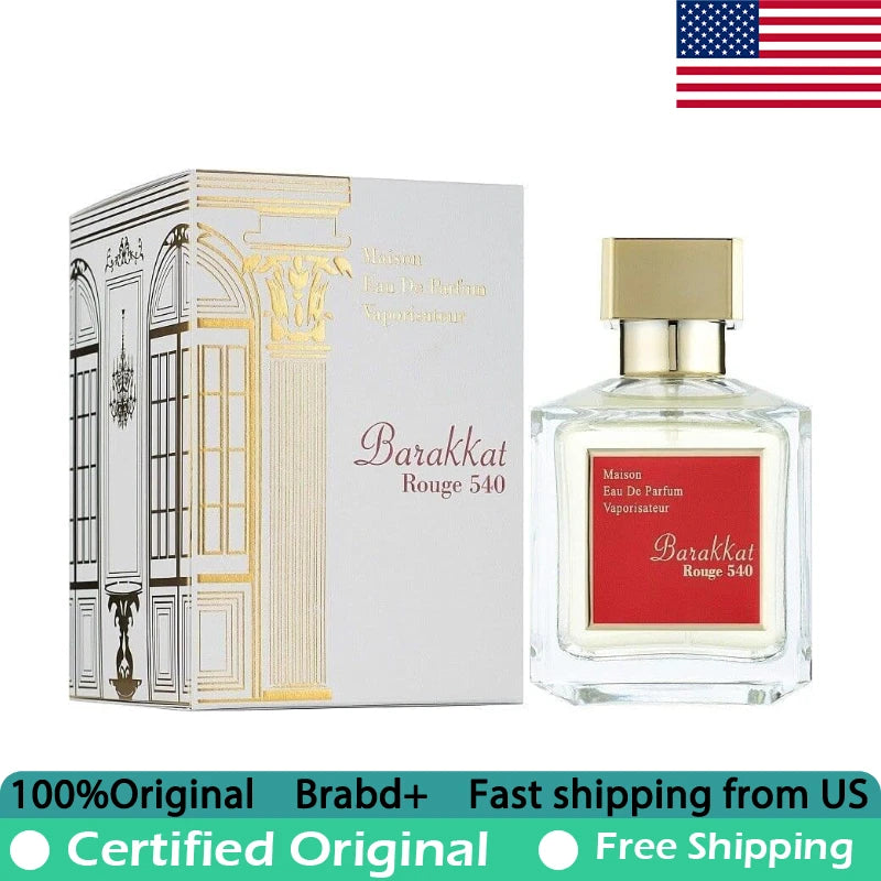 Maison Francis Kurkdjian Baccarat Rouge 540 Eau de Parfum Spray 2.4 Oz / 70 ML Lasting Oriental Floral Amber Pheromones Perfume