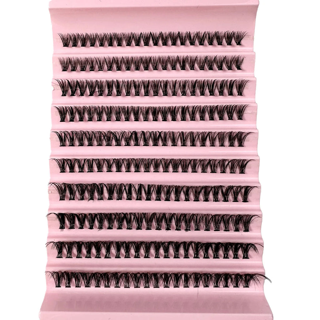 Faux Mink Eyelashes 540Cluster C Curled 9-16mm Mixed Natural Eyelash Extension 3D Russian Strip Personal Eyelash Makeup Tool