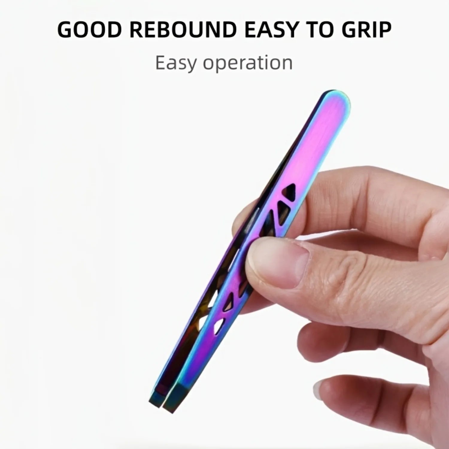 4Pcs Color Titanium Tweezers Set, High Precision Stainless Steel Hollow Tower Eyebrow & Hair Plucker