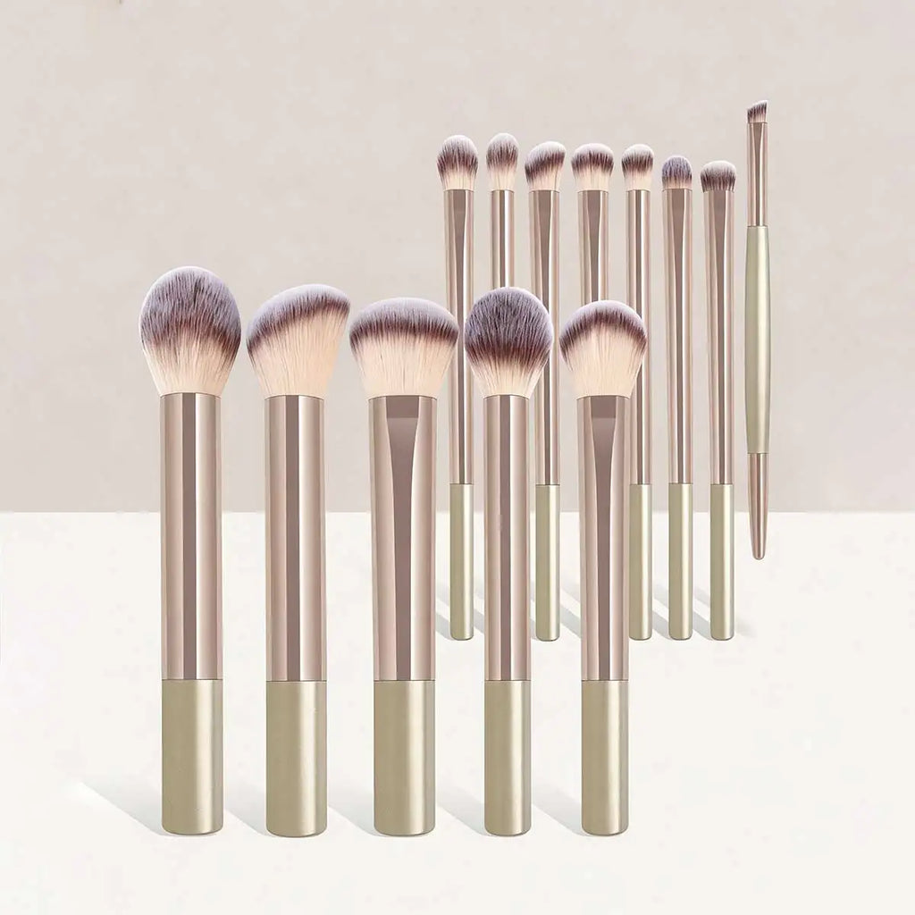 13PCS Makeup Brush Set Foundation Concealer Powder Eyeshadow Blush Brush Kabuki Blending Cosmetic Beauty Tool for Face