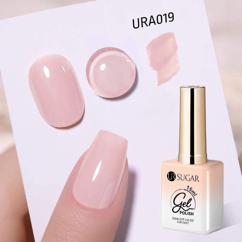 UR SUGAR 15ml Champagne Gold Sliver Reflective Glitter Gel Nail Polish Varnish Semi Permanent Soak Off UV Gel For Manicure Art