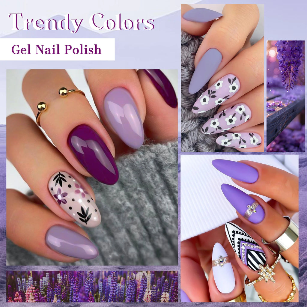 6pc Nail Gel Polish Set All-Season Ultra Pigmented Semi Permanent UV Painting Gel For Nails Salon DIY Manicure Varnish Design