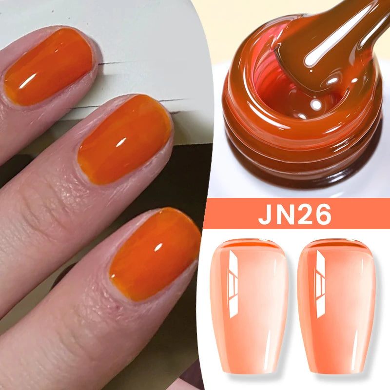 BORN PRETTY 83 Colors 10ml Jelly Nude Gel Nail Polish Autumn Amber Semi Transparent Manicure Soak off UV LED Nails Gel Varnish