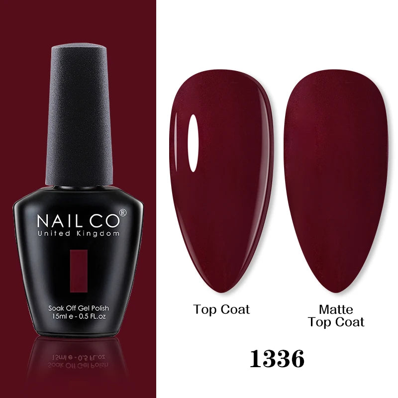 NAILCO 15ml Brown Nails Art Red Color Gel Nail Polish Semi-permanent UV Gel Polish Coffee Manicure Chocolate Hybrid Nail Varnish