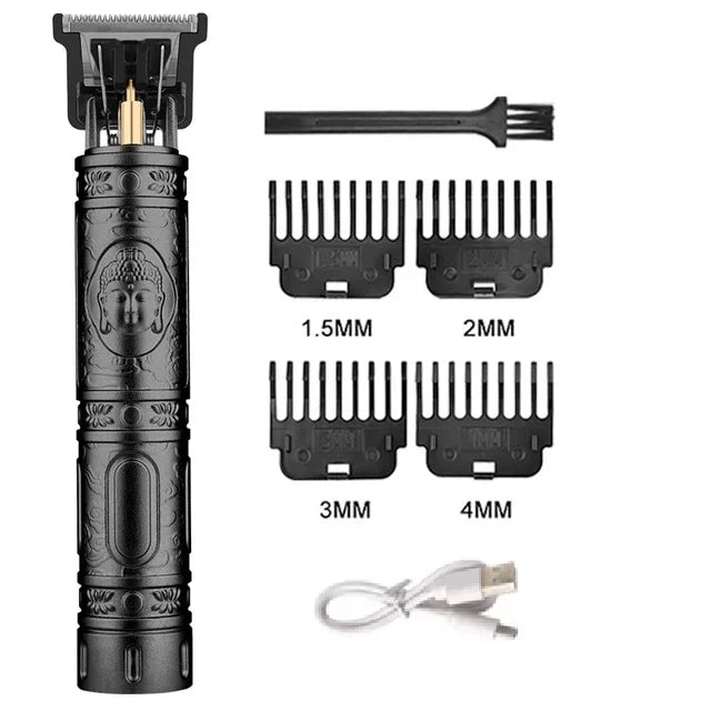 Cordless Hair Trimmer Vintage Hair Clipper USB Fast Charging Hair Cutting Machine Electric Shaver Barber Professional Barber