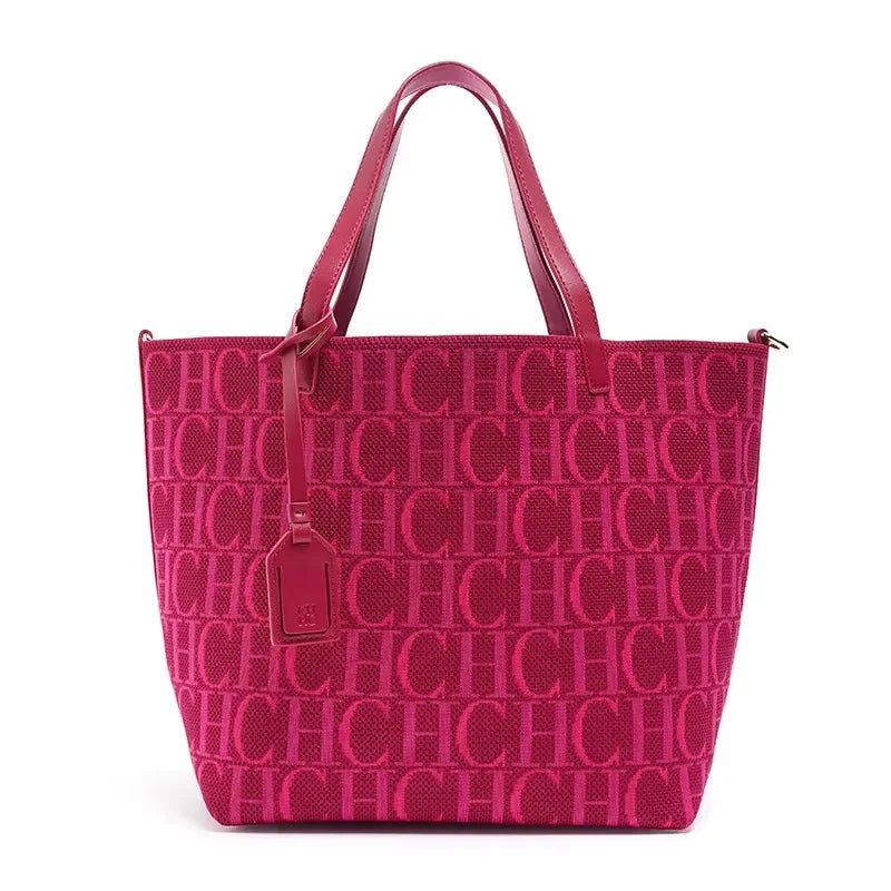 Fashion Simple Women's Commuter Travel Bag Classic Retro Large Capacity Pure Color Bucket Bag Trend Letter New Ladies Handbag