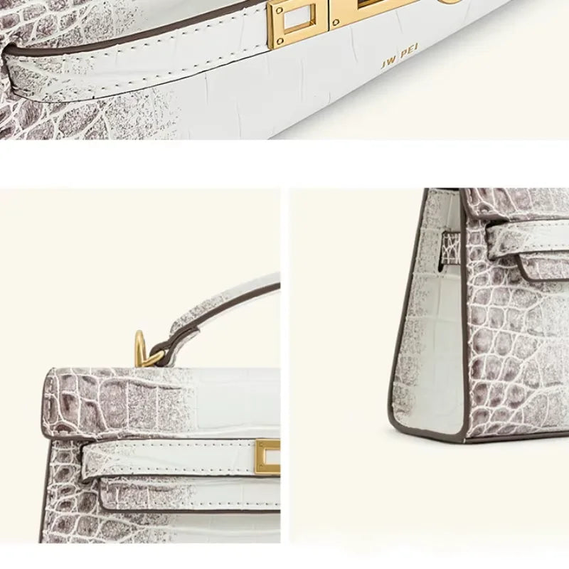 JW PEI Women Handbag Imported Cowhide Material Solid Color Hardware Accessories High Quality Light Luxury Versatile Daily Bag