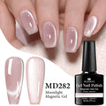 MSRUIOO 8ml Moonlight Cat Magnetic Nail Gel Polish Glitter Pink Silver Semi Permanent French Style Nail Art UV/LED Gel Varnish