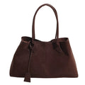 Faux Suede Solid Color High Quality Fashionable Versatile Handbag 2026 Women's Product Hot Selling Large Capacity Shoulder Bag