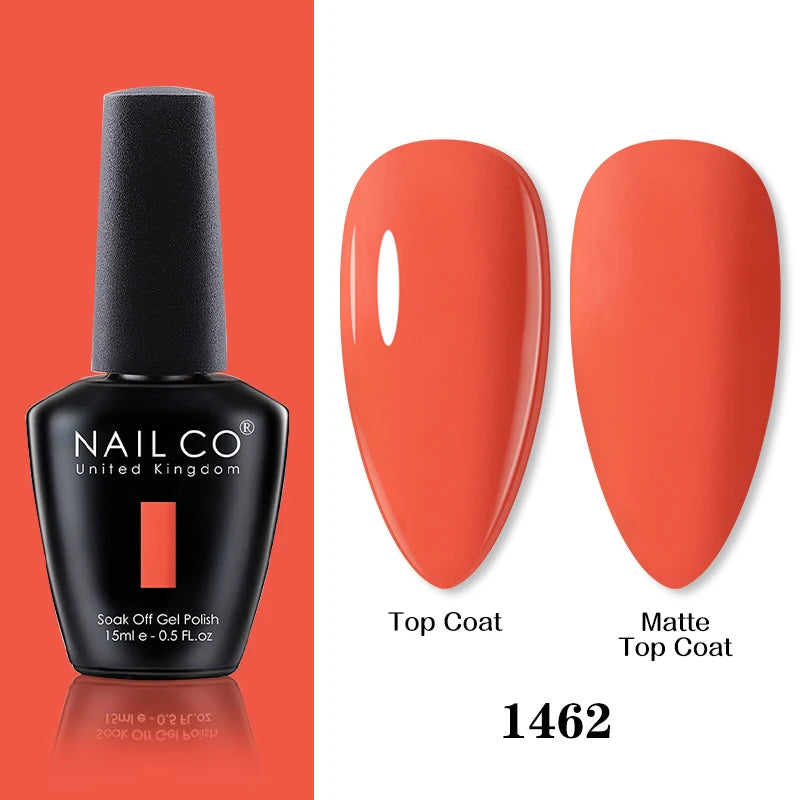 NAILCO 15ml Brown Nails Art Red Color Gel Nail Polish Semi-permanent UV Gel Polish Coffee Manicure Chocolate Hybrid Nail Varnish