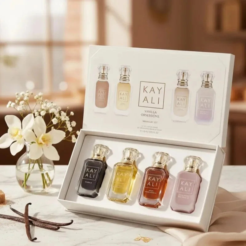 KAYALI Women’s Perfume Gift Set  4*10ml Long Lasting Fresh Mild Elegant Floral Fruity Musk Natural Fragrance Two Scents