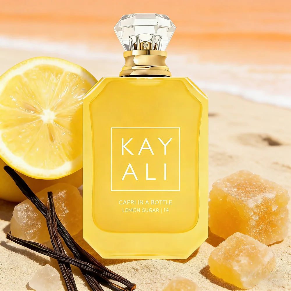 KAYALI | Capri In A Bottle Lemon Sugar 14 | 100ml / 3.4oz Eau de Parfum for Women | Citrus Gourmand Perfume | Zesty Lemon, Sugar