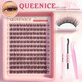 DIY Eyelash Extension Kit Individual Lashes Cluster Mix Lash Clusters with Lash Bond and Seal and Lash Accessories